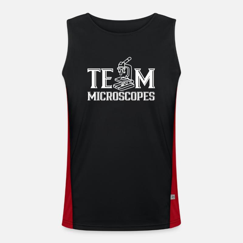 Team Microscopes Microscopes Microscope Sayings Men's Functional Contrast Tank Top 