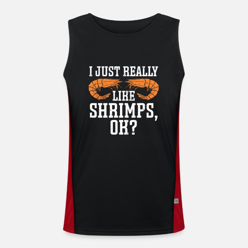 Meeresfrüchte Liebhaber Geschenk Meeresfrucht Funktionelles Kontrast-Tank Top für Männer 