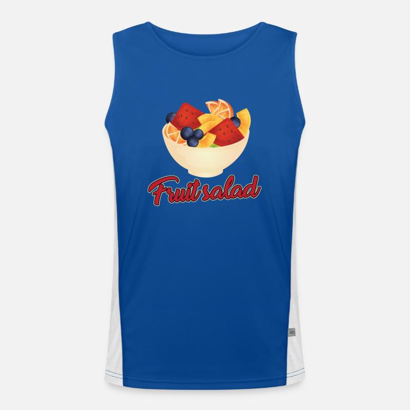 Fruit salad bowl design Men's Functional Contrast Tank Top 