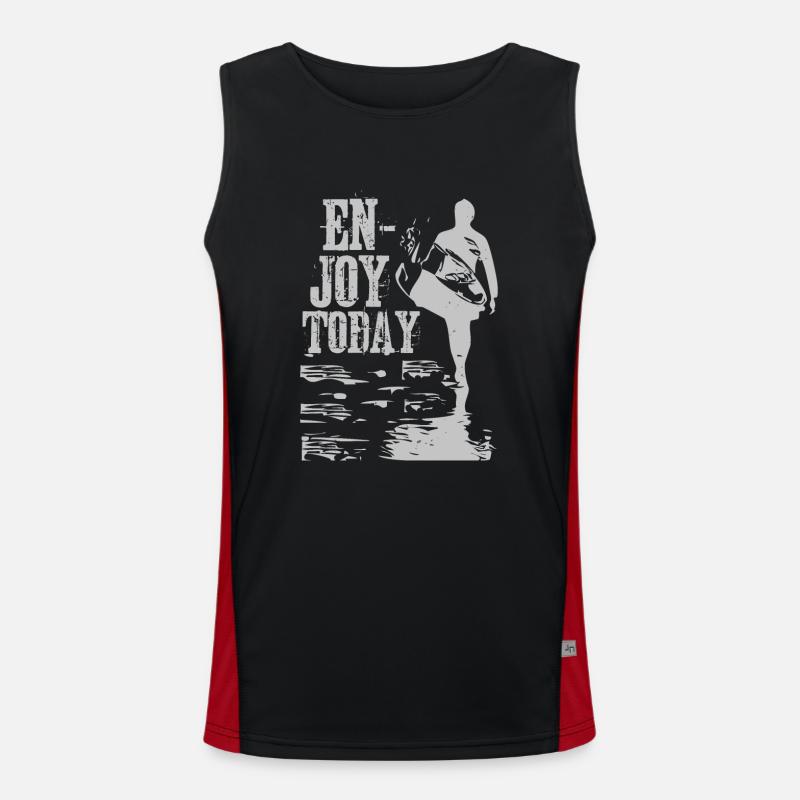 GENIESSEN SIE HEUTE Funktionelles Kontrast-Tank Top für Männer 