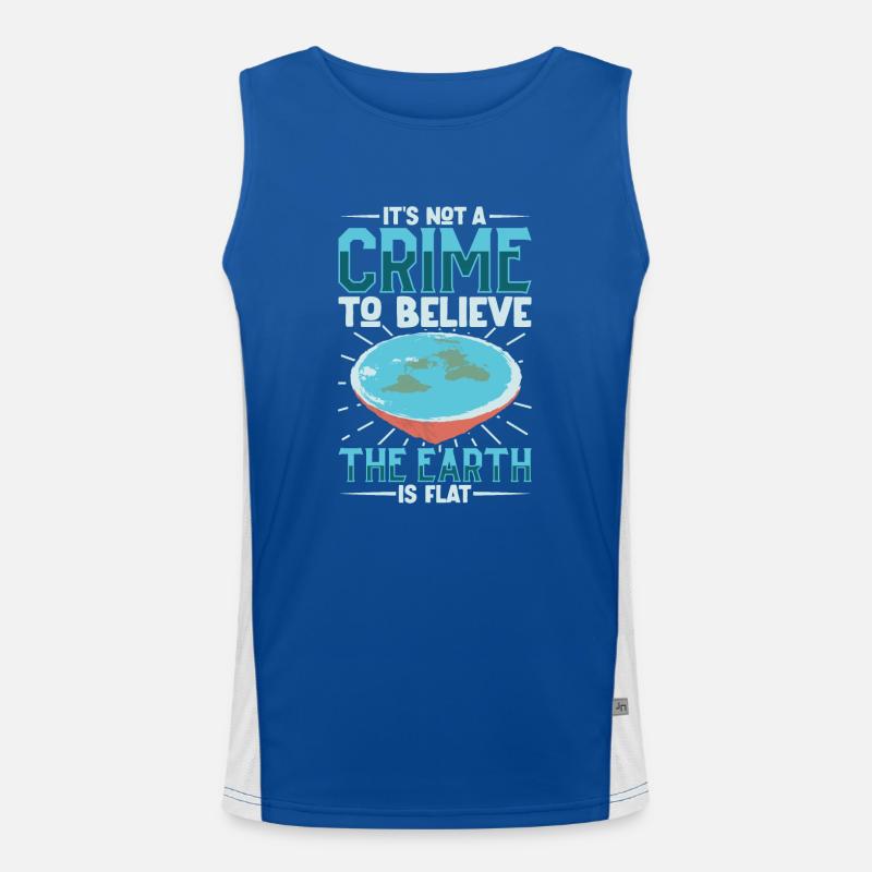 Flat Earth Theory Flat Earth Army Earth Funktionelles Kontrast-Tank Top für Männer 