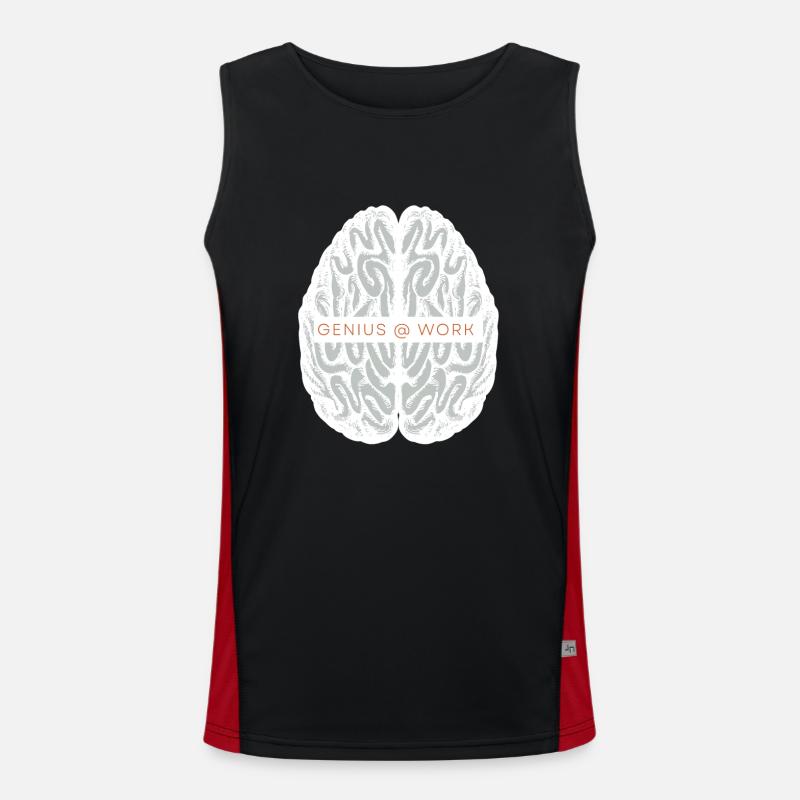A genius at work as an engineer, as Men's Functional Contrast Tank Top 