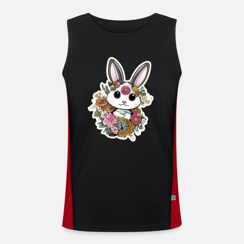Cute little Easter - Men's Functional Contrast Tank Top  - black/red