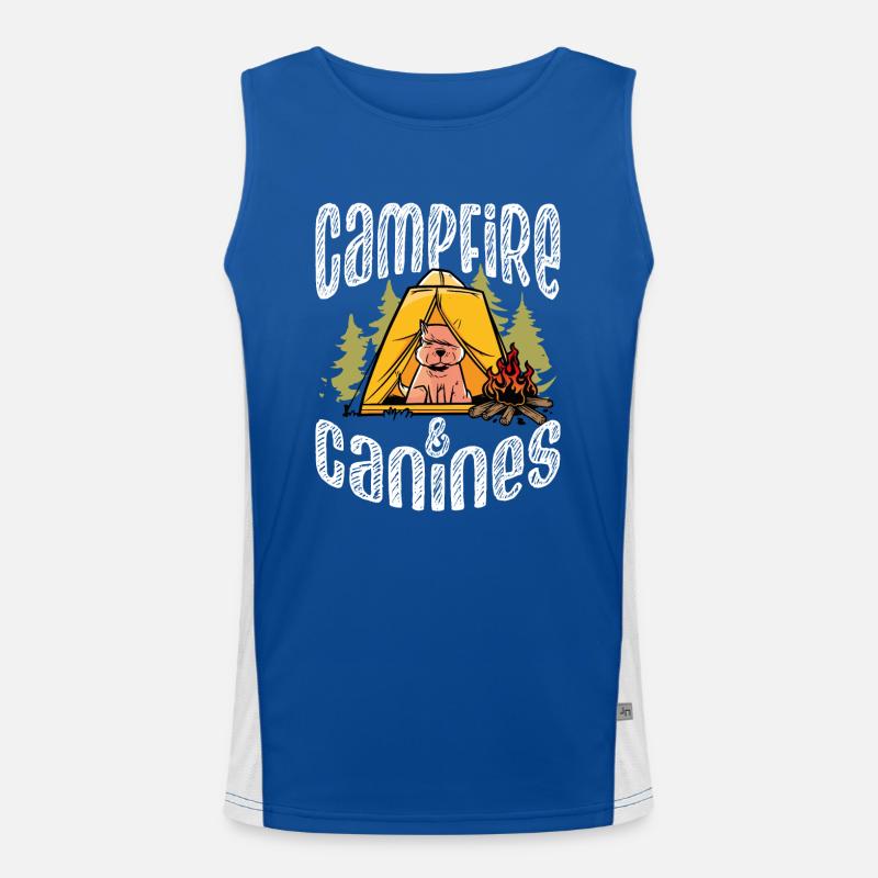 Campfire and canines Men's Functional Contrast Tank Top 