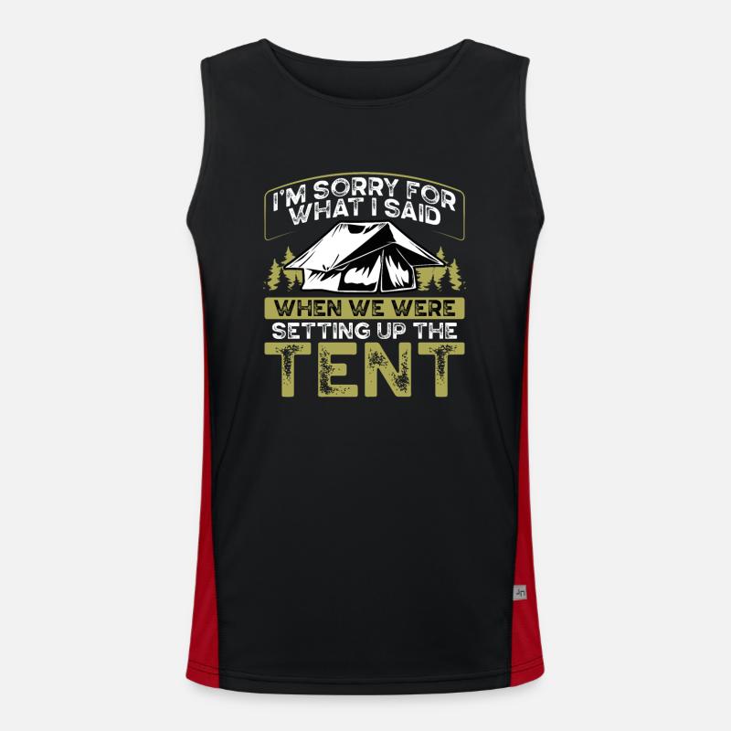 Sorry for setting up the tent Men's Functional Contrast Tank Top 