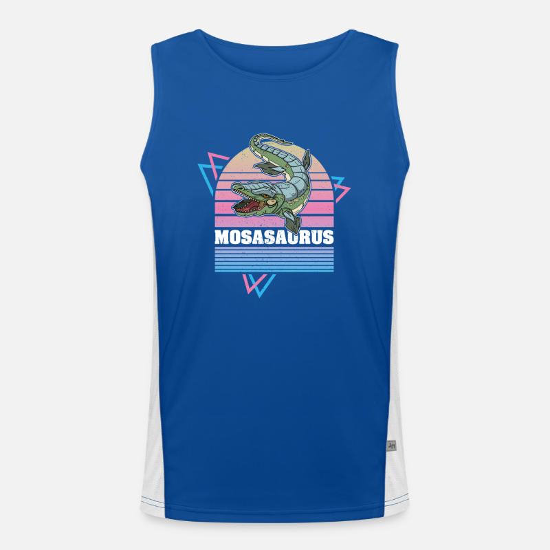 Mosasaurus Urzeit Dino Kinder Spruch Geschenk Funktionelles Kontrast-Tank Top für Männer 