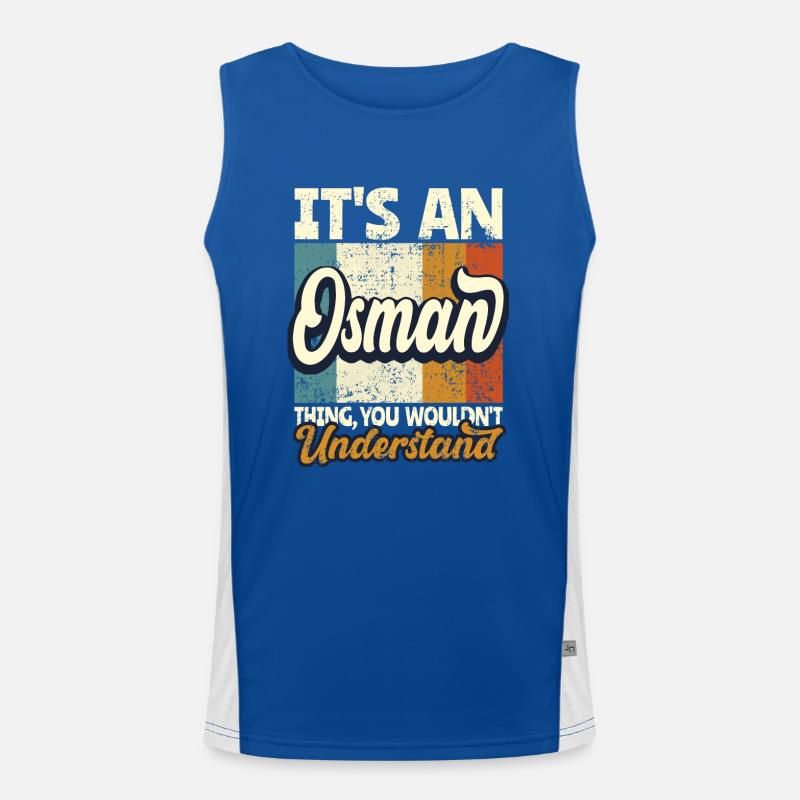 Name Osman Gift First Name Personalized Men's Functional Contrast Tank Top 