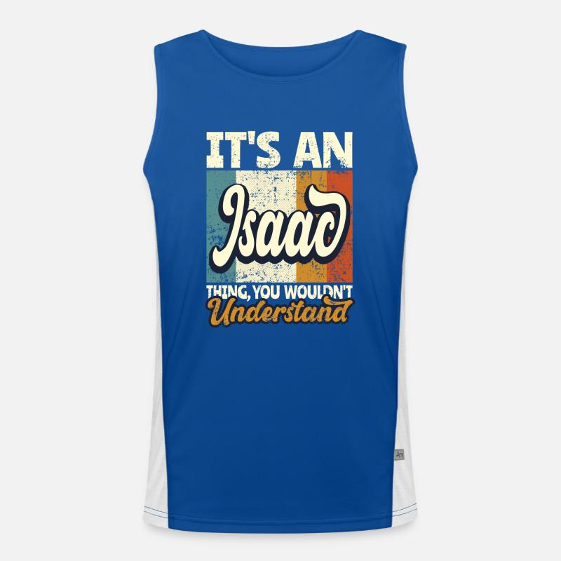Name Isaac Gift First Name Personalized Men's Functional Contrast Tank Top 