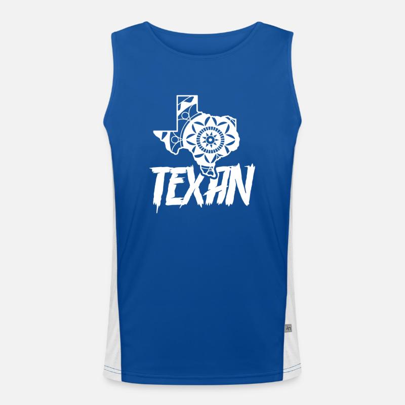 Texan sayings Proud Texas Texan Men's Functional Contrast Tank Top 