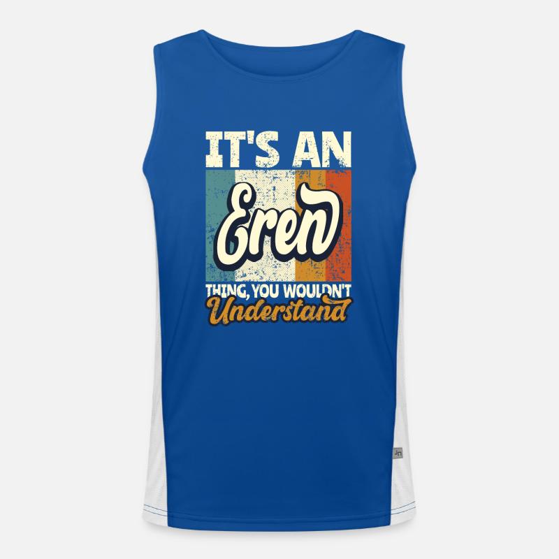 Name Eren Gift First Name Personalized Men's Functional Contrast Tank Top 