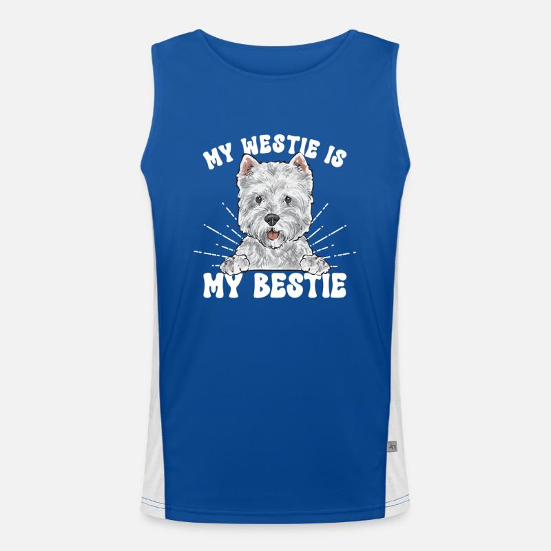 West Highland White Terrier Westie Débardeur respirant contrasté Homme 