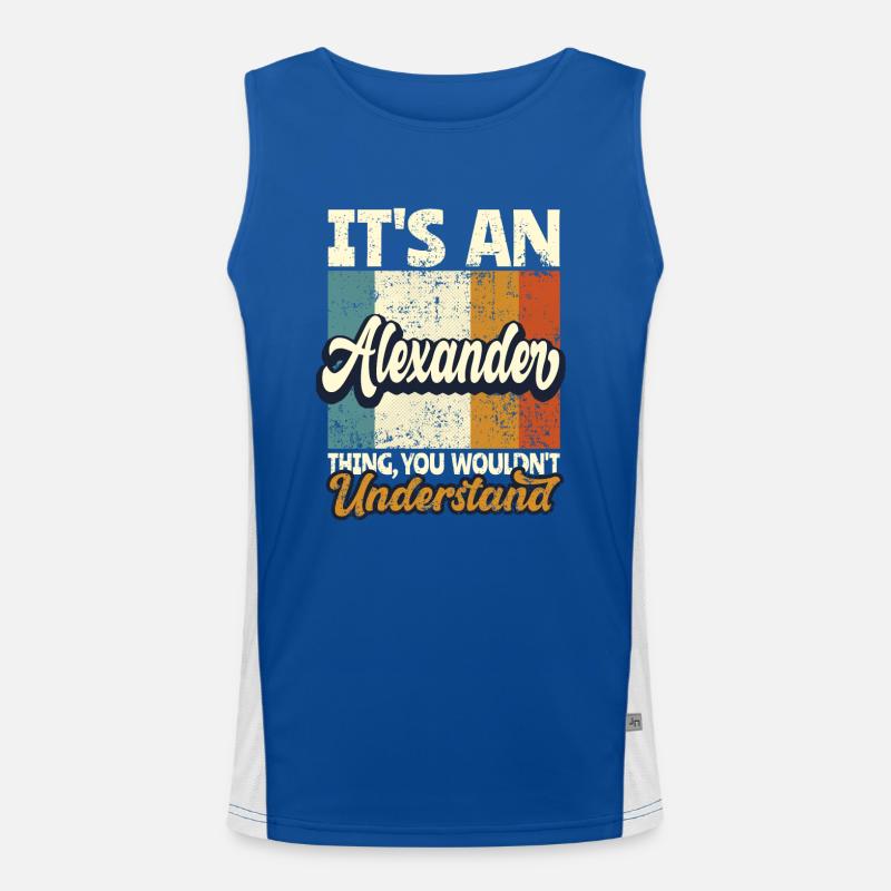 Name Alexander Gift First name personalized Men's Functional Contrast Tank Top 