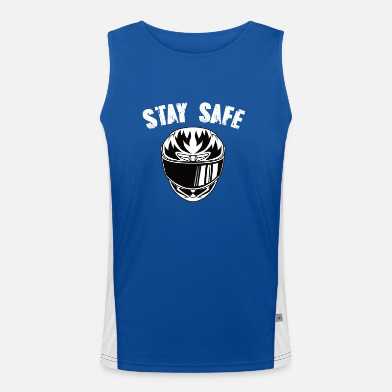 Motorcycle Helmet Stay Safe Men's Functional Contrast Tank Top 