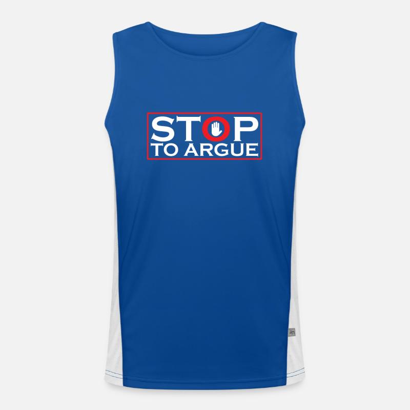 Stop arguing argument Men's Functional Contrast Tank Top 