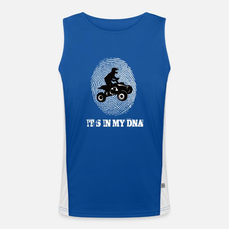 Quad Its In My Dna Funktionelles Kontrast-Tank Top für Männer 