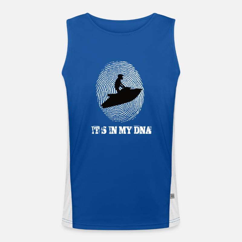 Jetski Its In My Dna Funktionelles Kontrast-Tank Top für Männer 
