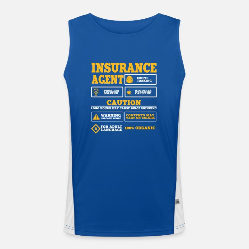 Insurance agent Men's Functional Contrast Tank Top 