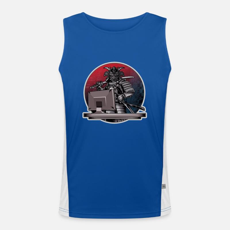 Programmierer Samurai - Warrior Computer - Entwickler Funktionelles Kontrast-Tank Top für Männer 