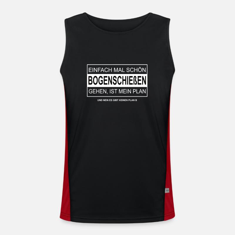 Einfach mal schön BOGENSCHIEßEN gehen Funktionelles Kontrast-Tank Top für Männer 