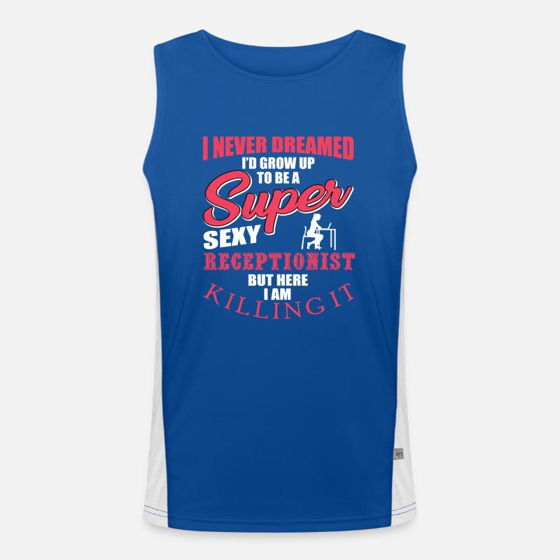 Receptionist Men's Functional Contrast Tank Top 