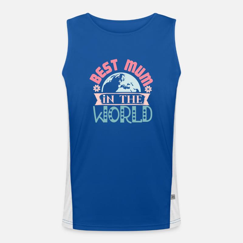 Beste Mutter der Welt - Muttertag Funktionelles Kontrast-Tank Top für Männer 