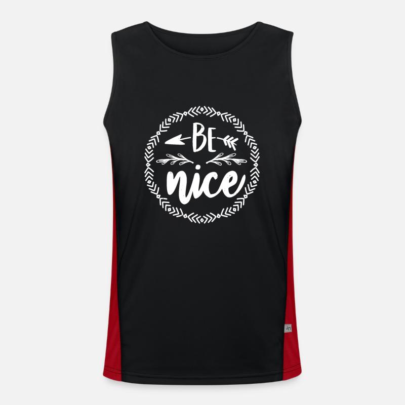 BE NICE Men's Functional Contrast Tank Top 