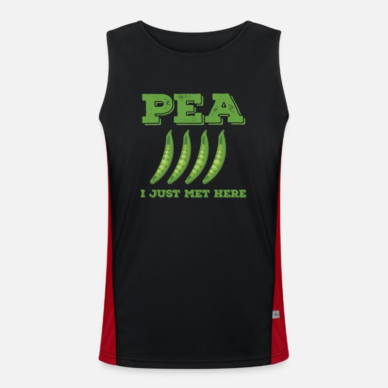 Funny Pea Lovers Gift Men's Functional Contrast Tank Top 