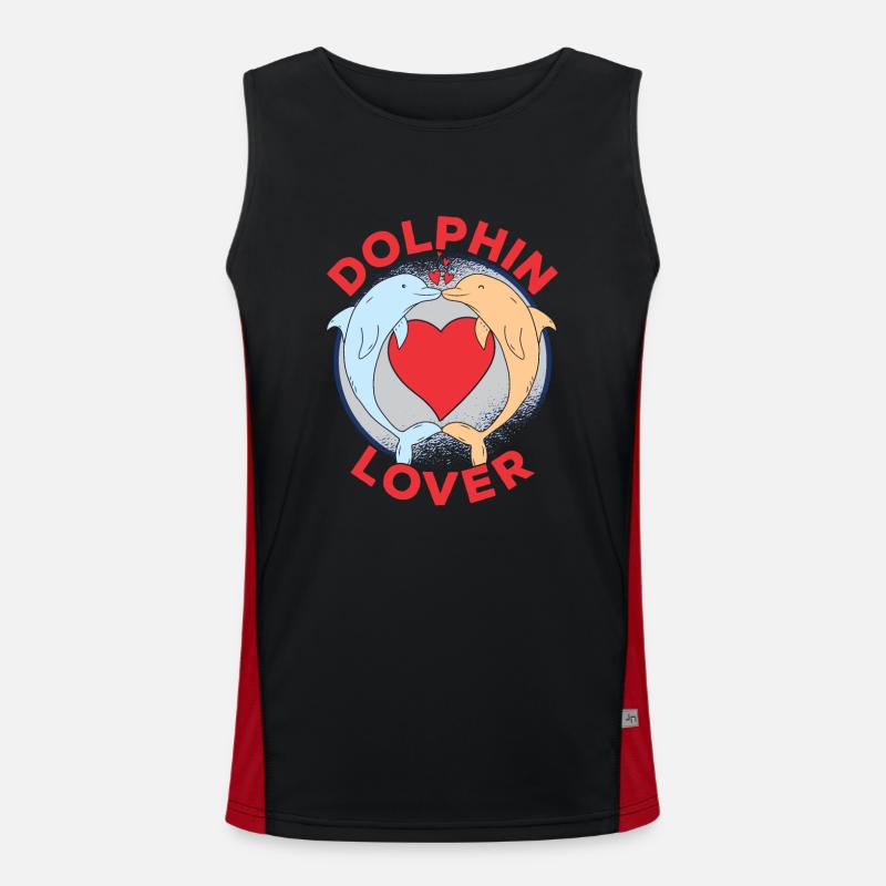 Dolphin lover Dolphins Dolphins Dolphins Men's Functional Contrast Tank Top 