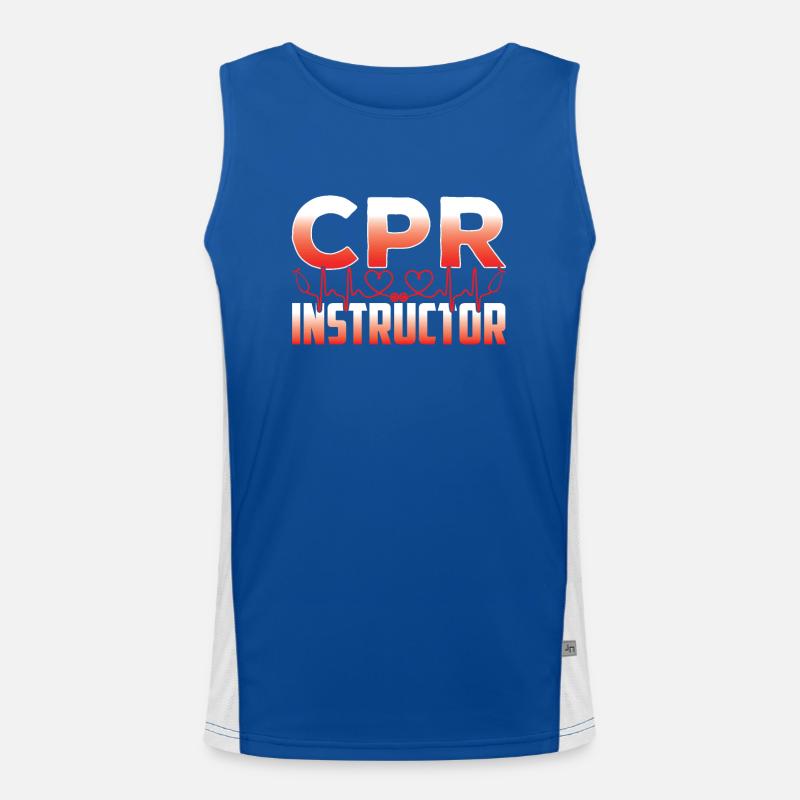 First Aid Course Instructor Emergency Measures Teacher Men's Functional Contrast Tank Top 