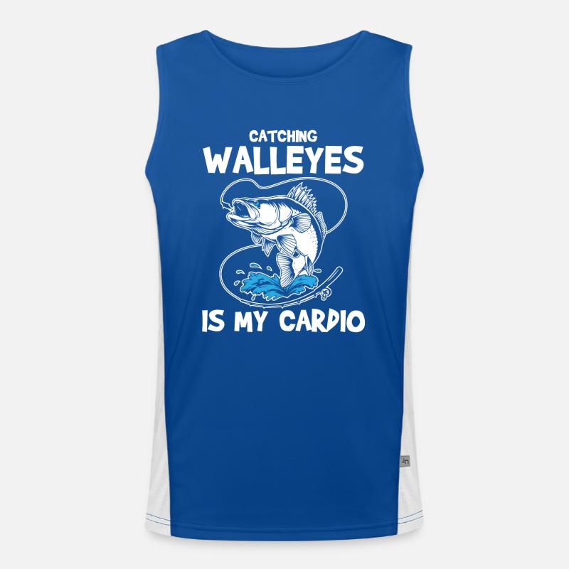 Pêche à la perche, poisson, perche, pêche à la perche Débardeur respirant contrasté Homme 