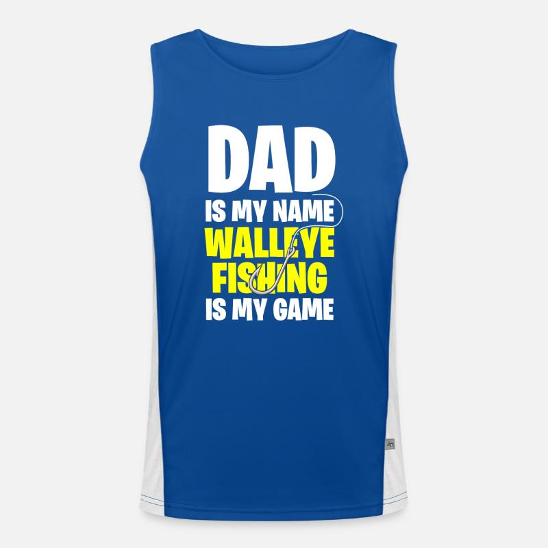 Pêche à la perche, poisson, perche, pêche à la perche Débardeur respirant contrasté Homme 