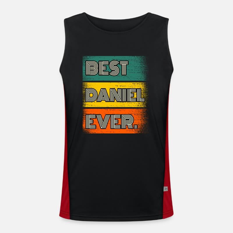 Daniel Name Geschenk Spruch Lustig Funktionelles Kontrast-Tank Top für Männer 