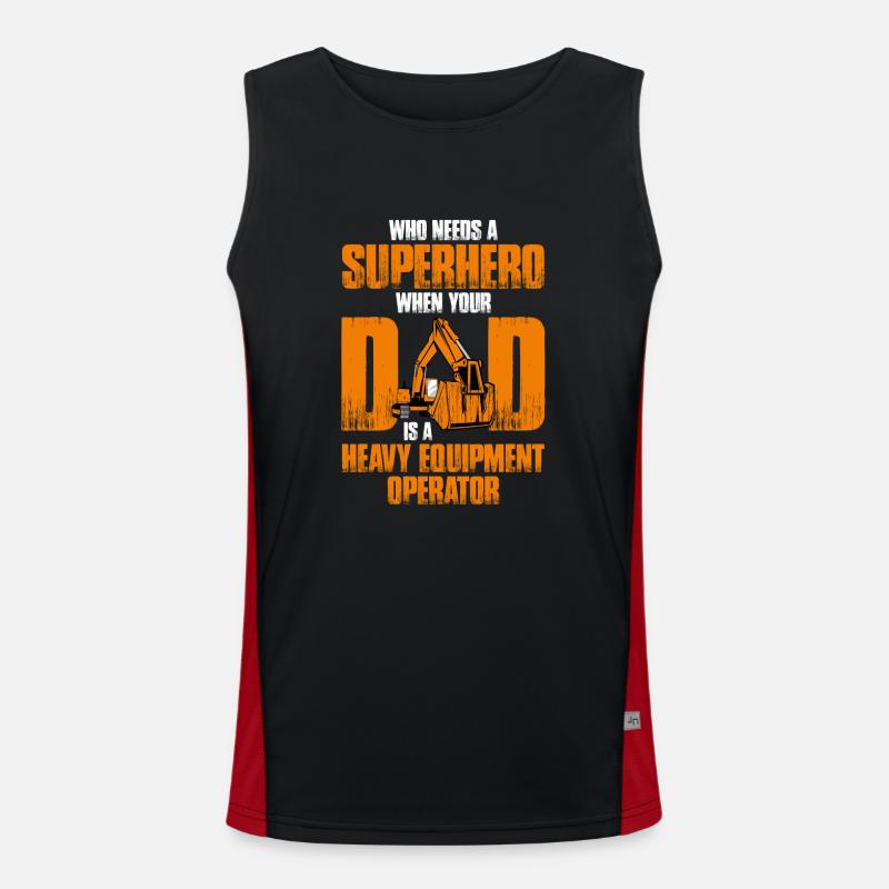 Construction machinery operator Excavator driver Excavator driver Construction workers Men's Functional Contrast Tank Top 