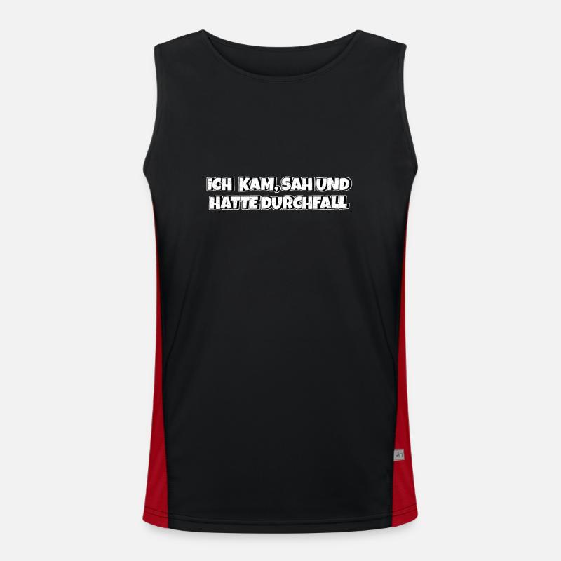 Ich kam sah und hatte Durchfall Funktionelles Kontrast-Tank Top für Männer 