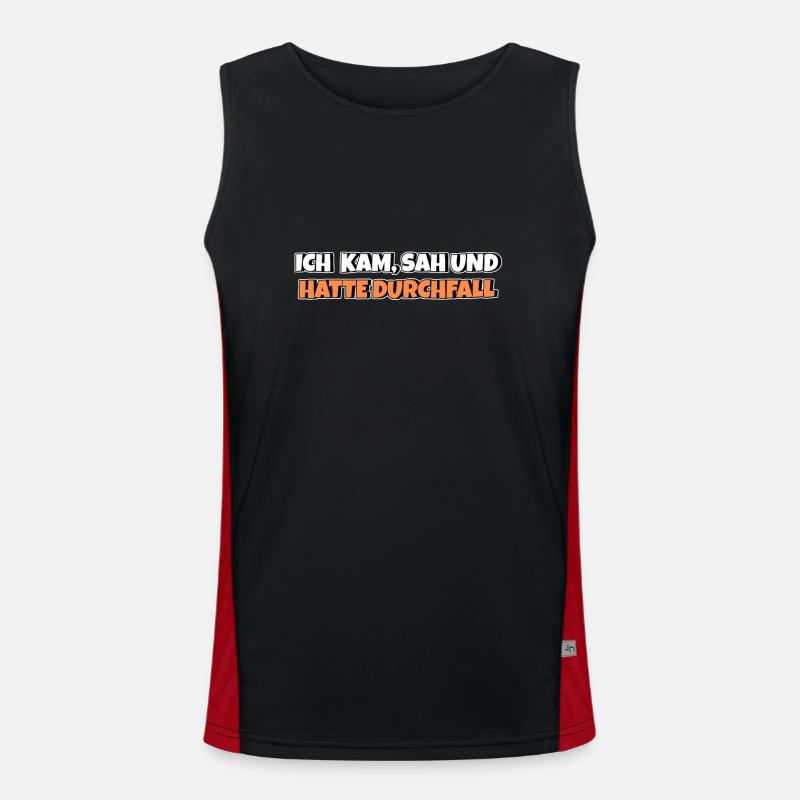 Ich kam sah und hatte Durchfall Funktionelles Kontrast-Tank Top für Männer 