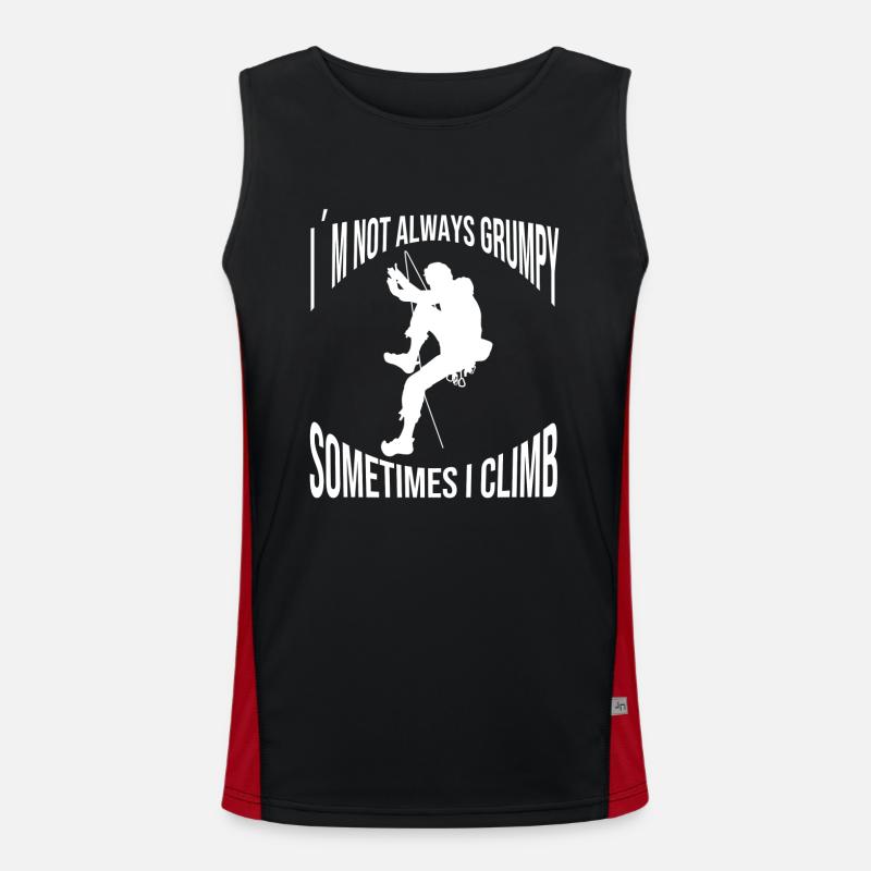 Kletterer Klettern Berg Bergklettern Bergsteigen Funktionelles Kontrast-Tank Top für Männer 