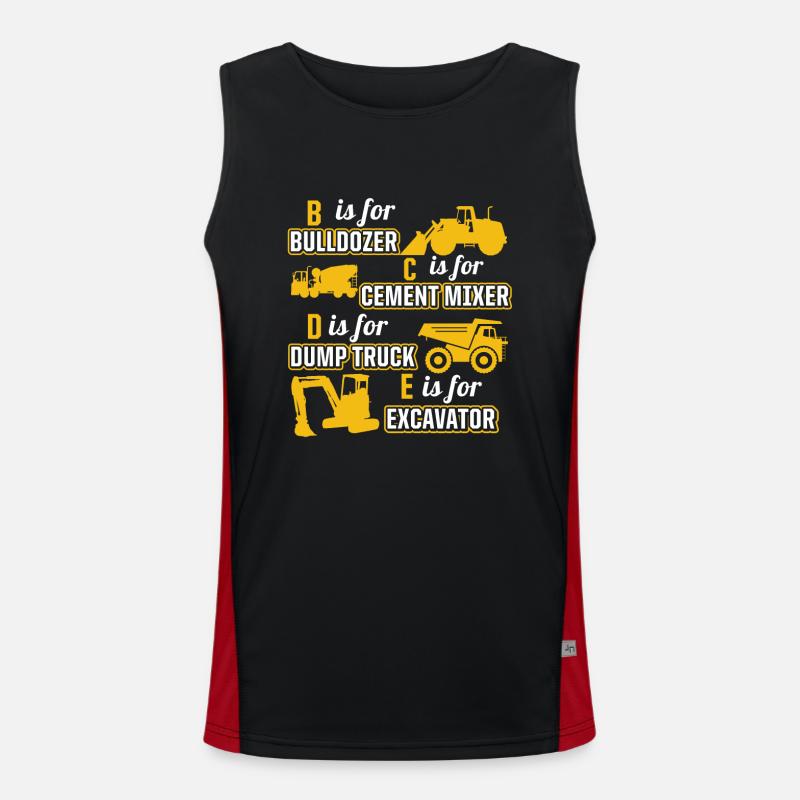 Construction machinery operator Excavator driver Excavator driver Construction workers Men's Functional Contrast Tank Top 