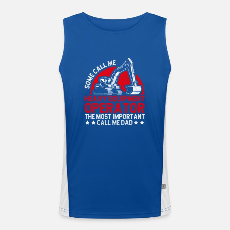 Construction machinery operator Excavator driver Excavator driver Construction workers Men's Functional Contrast Tank Top 