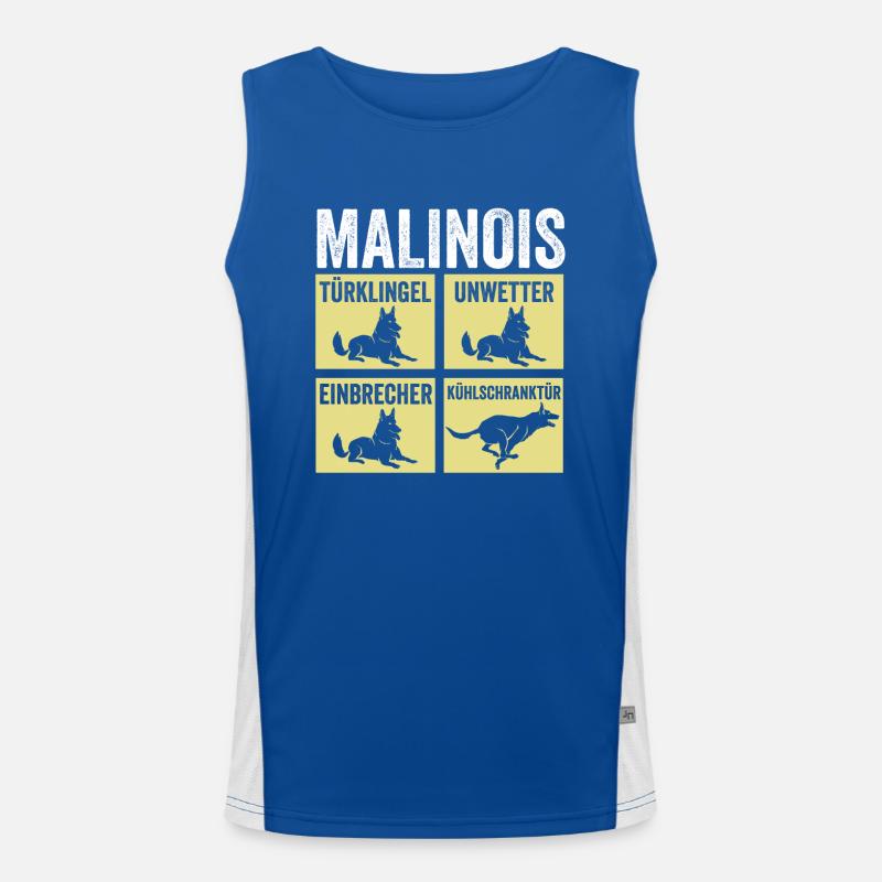 Hund Malinois Funktionelles Kontrast-Tank Top für Männer 