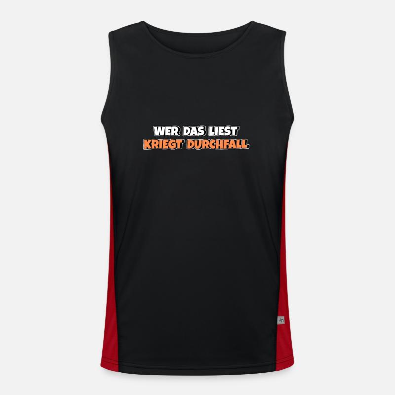 Wer das liest kriegt Durchfall Funktionelles Kontrast-Tank Top für Männer 