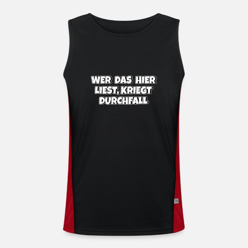 Wer das hier liest kriegt Durchfall Funktionelles Kontrast-Tank Top für Männer 