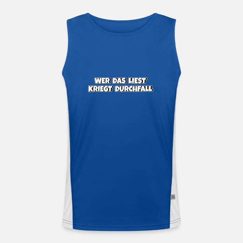 Wer das liest kriegt Durchfall Funktionelles Kontrast-Tank Top für Männer 