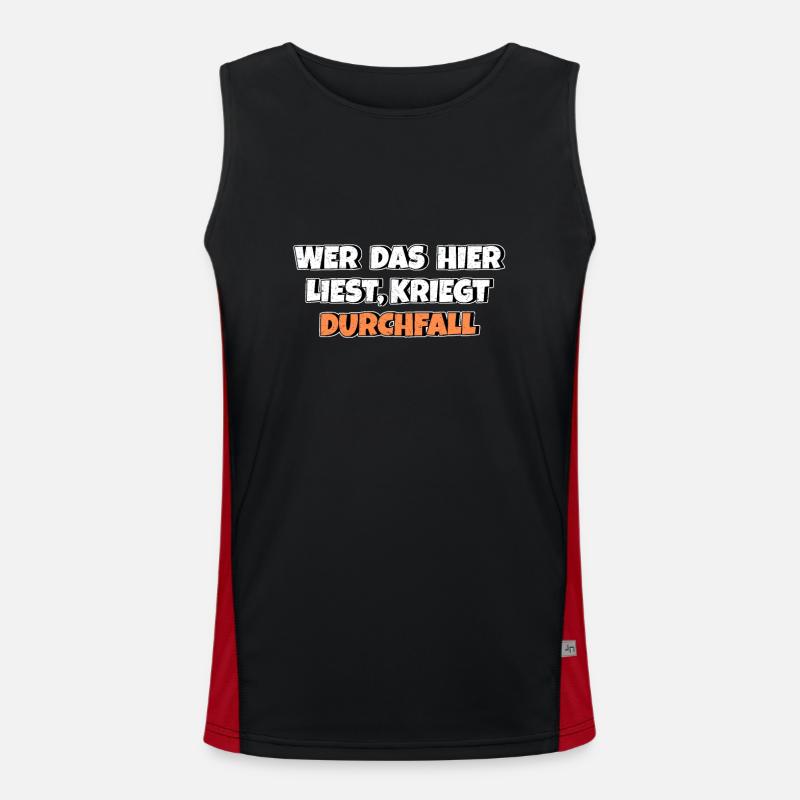 Wer das hier liest kriegt Durchfall Funktionelles Kontrast-Tank Top für Männer 