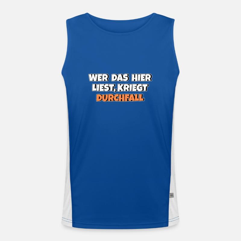 Wer das hier liest kriegt Durchfall Funktionelles Kontrast-Tank Top für Männer 