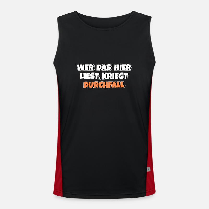 Wer das hier liest kriegt Durchfall Funktionelles Kontrast-Tank Top für Männer 