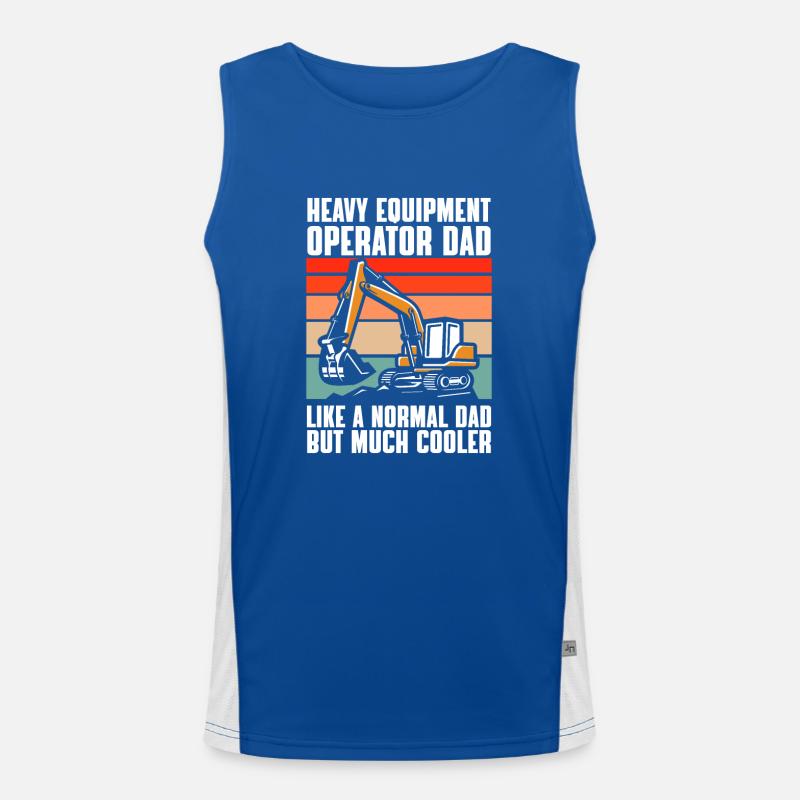 Construction machinery operator Excavator driver Excavator driver Construction workers Men's Functional Contrast Tank Top 