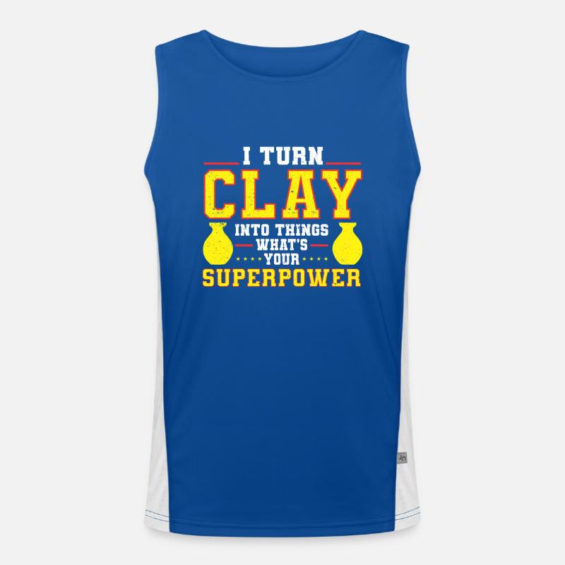 Ceramic Oven Cermaicist Ceramic Clay Oven Pot Men's Functional Contrast Tank Top 