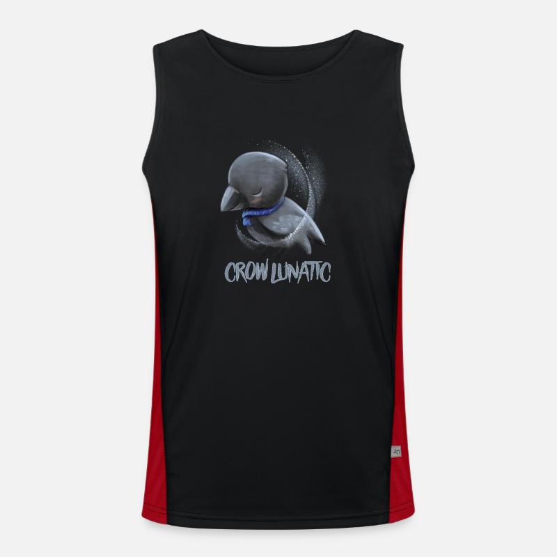 Krähe / Raben: Raven Lunatic Funktionelles Kontrast-Tank Top für Männer 