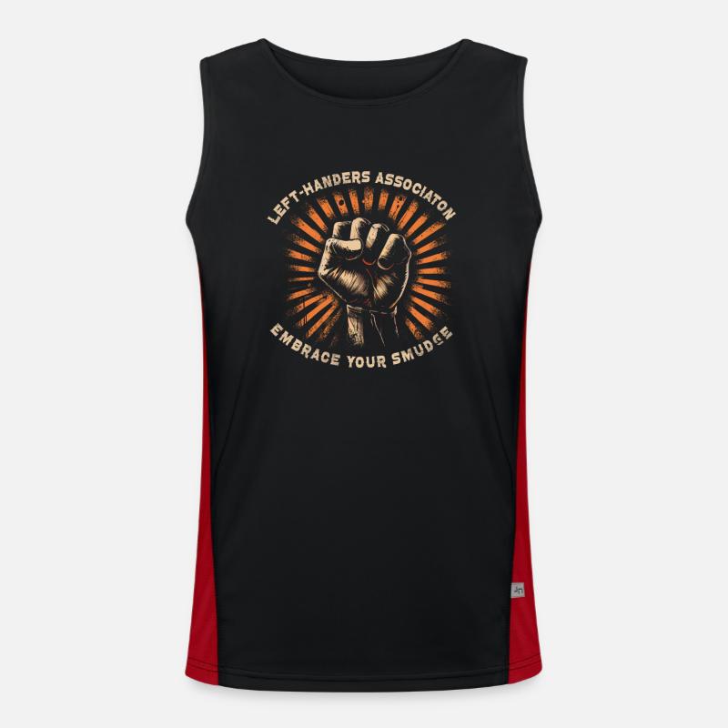 Left Handed Lefty Left-Hander Leftie Buddy Funktionelles Kontrast-Tank Top für Männer 