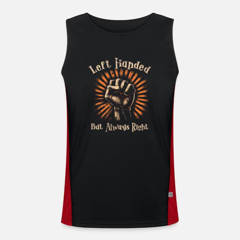 Left Handed Lefty Left-Hander Leftie Buddy Funktionelles Kontrast-Tank Top für Männer 
